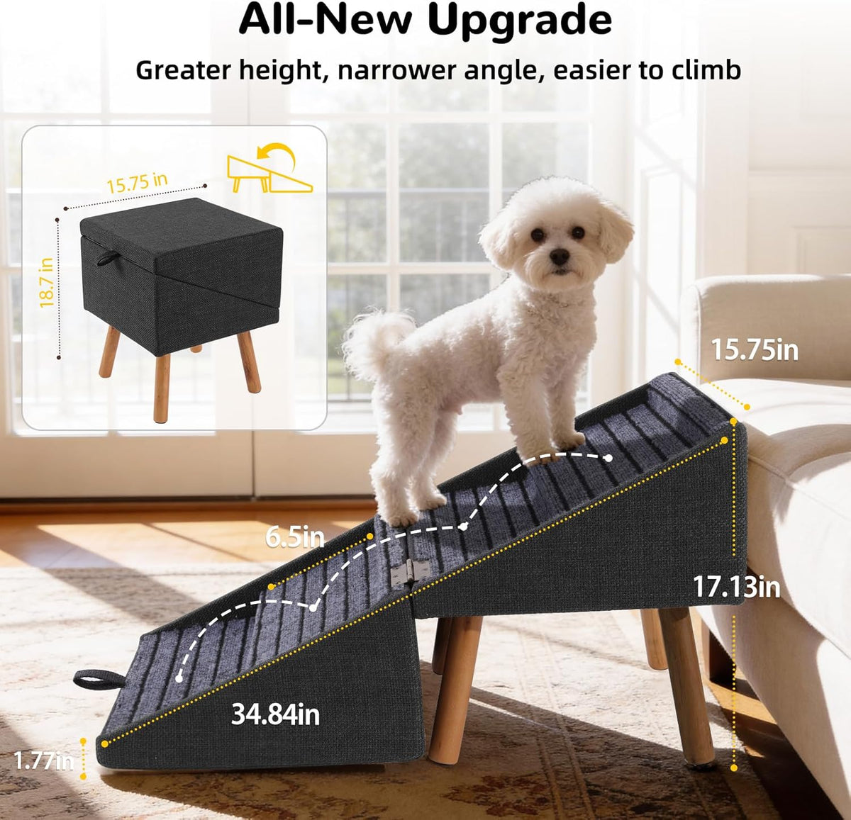 Foldable 2-in-1 Dog Stairs